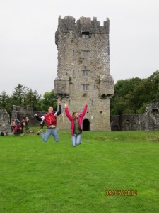 Elisha and me excited about seeing our first castle! 
