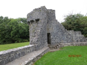 One of the corner towers on the wall