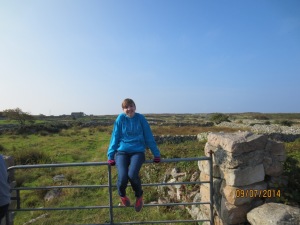 Me in front of some of the abandoned fields 