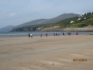 Playing Rugby at Inch Beach! Except for me...of course