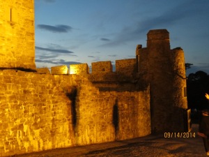 Exploring castles at night is amazing! 