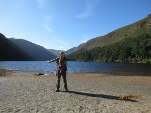 Me at the Upper Lake (Glendalough=Valley of the two lakes) 
